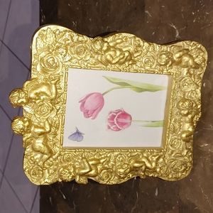 Ornate angel/cherub picture frame